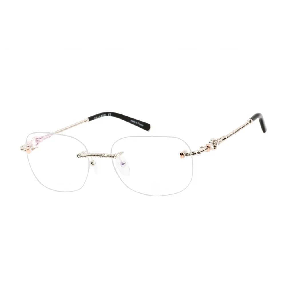 NWT Charriol PC71046-C02 54mm Shiny Silver Eyeglasses